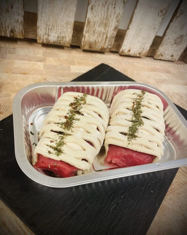 Mushroom Stuffed Pork Fillets with Pastry Lattice